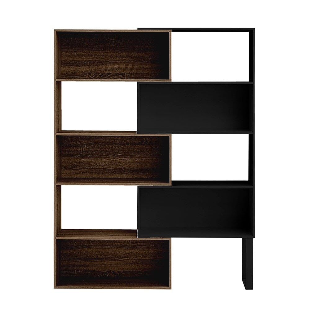 Accord Expandable Bookcase - Dark Oak and Black