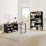 Accord Expandable Bookcase - Dark Oak and Black Unclassified Criterion 