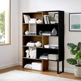 Accord Expandable Bookcase - Dark Oak and Black Unclassified Criterion 